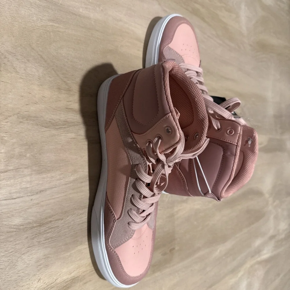 Hurley Breakhigh Shoes Men's Size 11High Top Fashion Sneakers Pink and White NEW